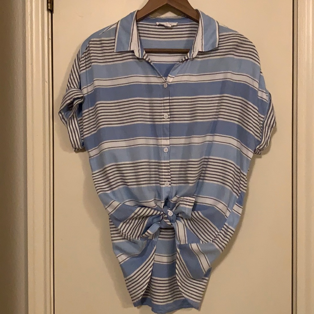 Brooklyn Linen Short Sleeve Blouse